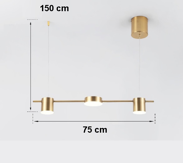 Светильник 9189/3 GOLD/ЗОЛОТО ` D750/H1500/3/LED/21W 3000-4500-6500K GERHORT SPFD13-1