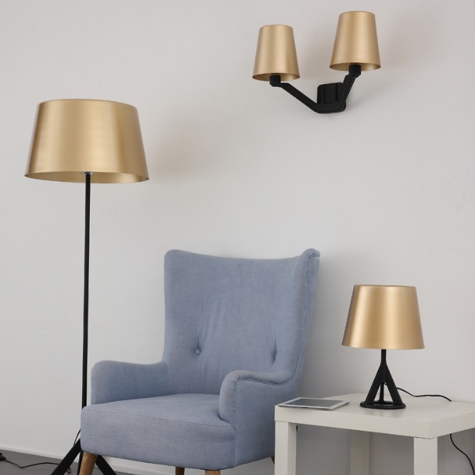 Светильник DZN-13668 ЧЕРНЫЙ + ЗОЛОТО ` D280/H390/1/E14/40W MUSSO