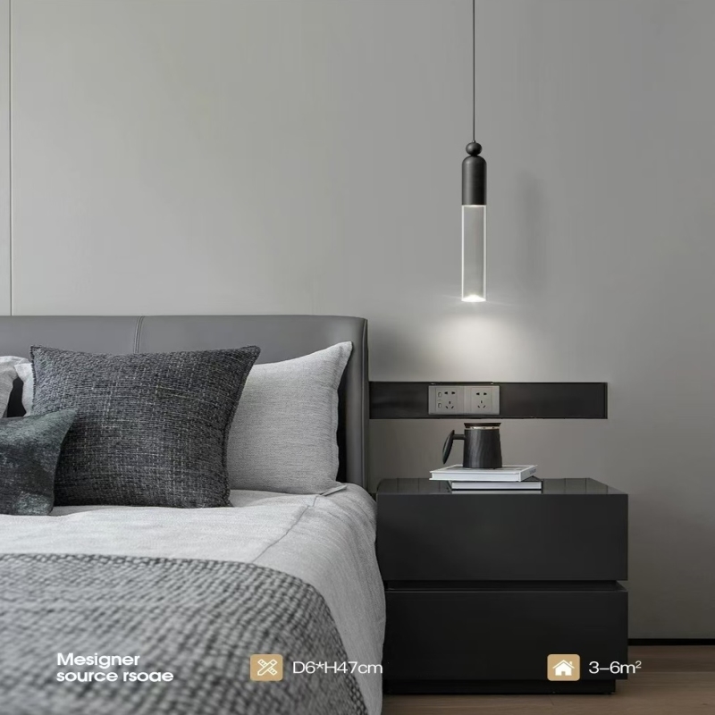 Светильник DZN-13704 ЧЕРНЫЙ ` D100/H470+1200/1/LED/5W/4000K GELIS