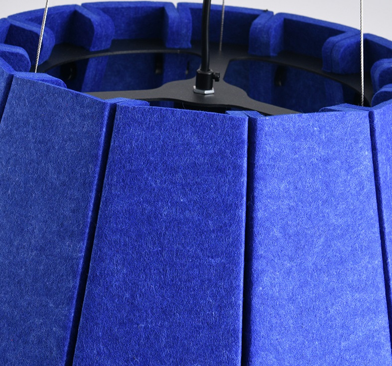 Светильник DZN-13720 БЕЖЕВЫЙ + ЧЕРНЫЙ ` D500/H350+1200/1/E27/40W ECHO ACOUSTIC войлочный акустически