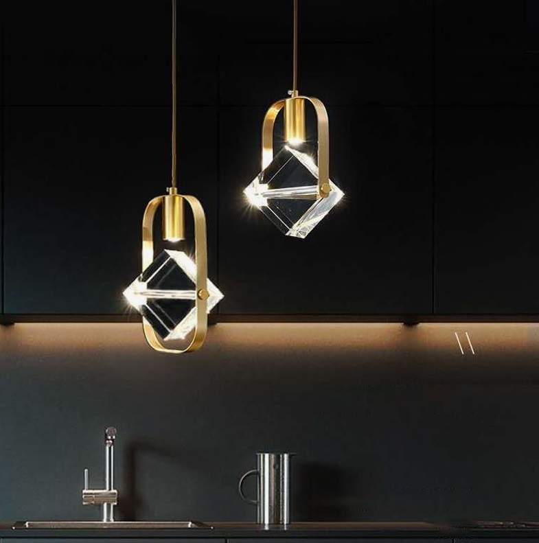 СветильникDZN-13730 ЗОЛОТАЯ БРОНЗА ` D160/H260+1500/1/LED/5W/4000K TETRIS