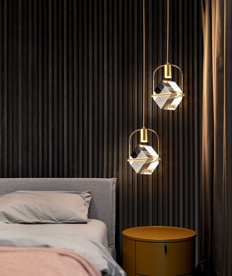 СветильникDZN-13731 ЗОЛОТАЯ БРОНЗА ` D160/H220+1500/1/LED/5W/4000K TETRIS