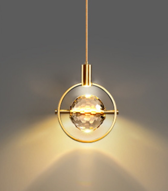 СветильникDZN-13732 ЗОЛОТАЯ БРОНЗА ` D200/H260+1500/1/LED/5W/4000K TETRIS