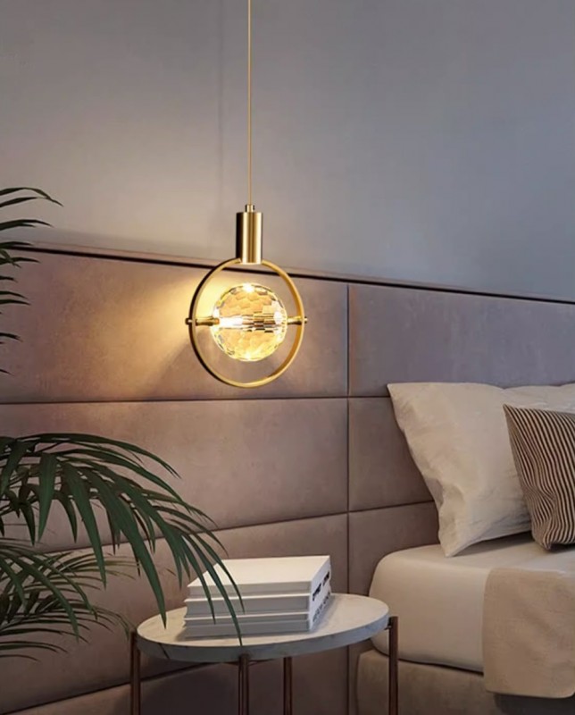 СветильникDZN-13732 ЗОЛОТАЯ БРОНЗА ` D200/H260+1500/1/LED/5W/4000K TETRIS