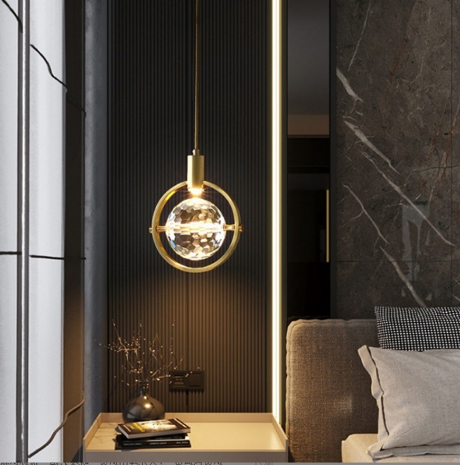 СветильникDZN-13732 ЗОЛОТАЯ БРОНЗА ` D200/H260+1500/1/LED/5W/4000K TETRIS