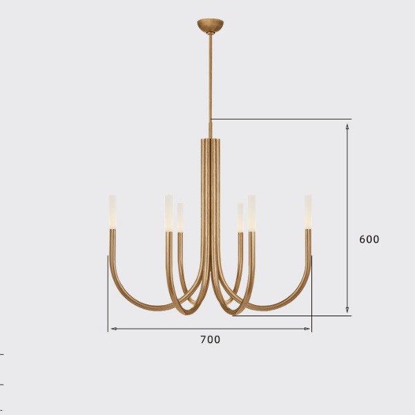 Светильник DZN-13790 БРОНЗА ` D700/H600+400/8/G9/40W LAURA