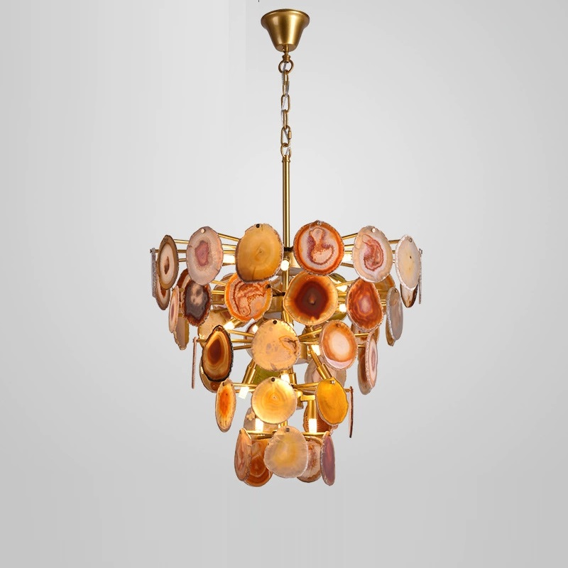 Светильник DZN-13813 БРОНЗА+ЖЁЛТЫЙ ` D600/H650/12/G9/40W AGATTO