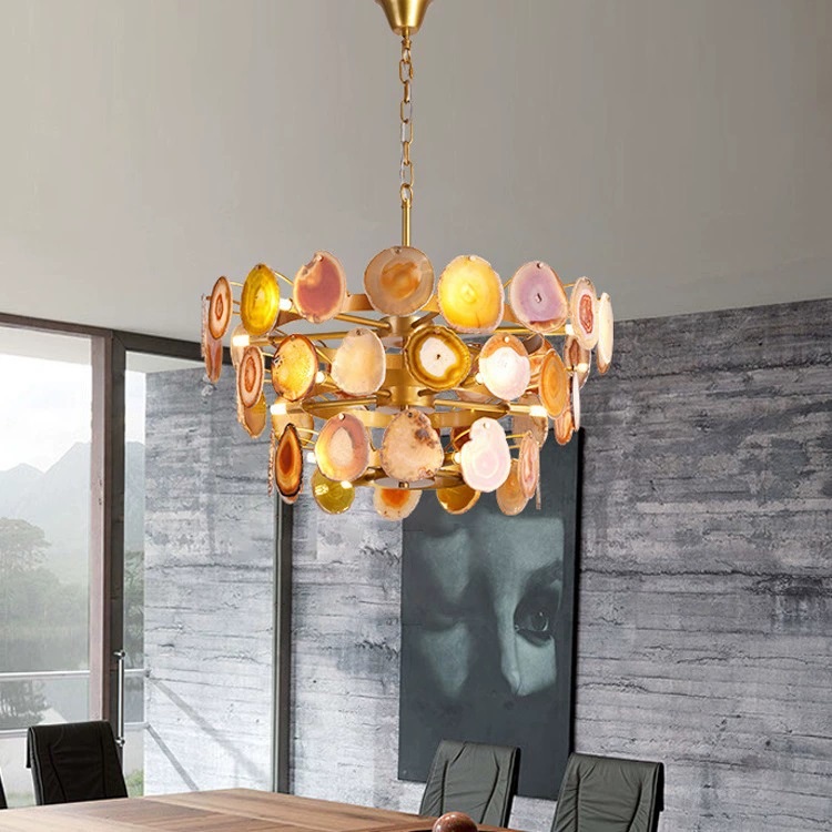 Светильник DZN-13817 БРОНЗА-ЖЁЛТЫЙ ` D700/H500/15/G9/40W AGATTO