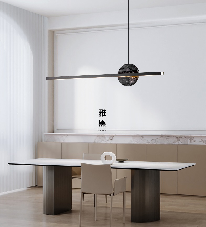 Светильник DZN-13839 ЧЕРНЫЙ + ЧЕРНЫЙ МРАМОР ` L1200/H200+1200/1/LED/24W/4000K