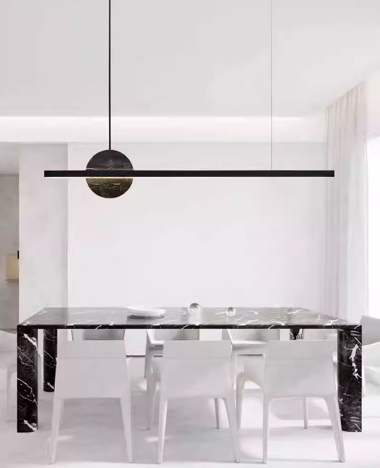 Светильник DZN-13839 ЧЕРНЫЙ + ЧЕРНЫЙ МРАМОР ` L1200/H200+1200/1/LED/24W/4000K