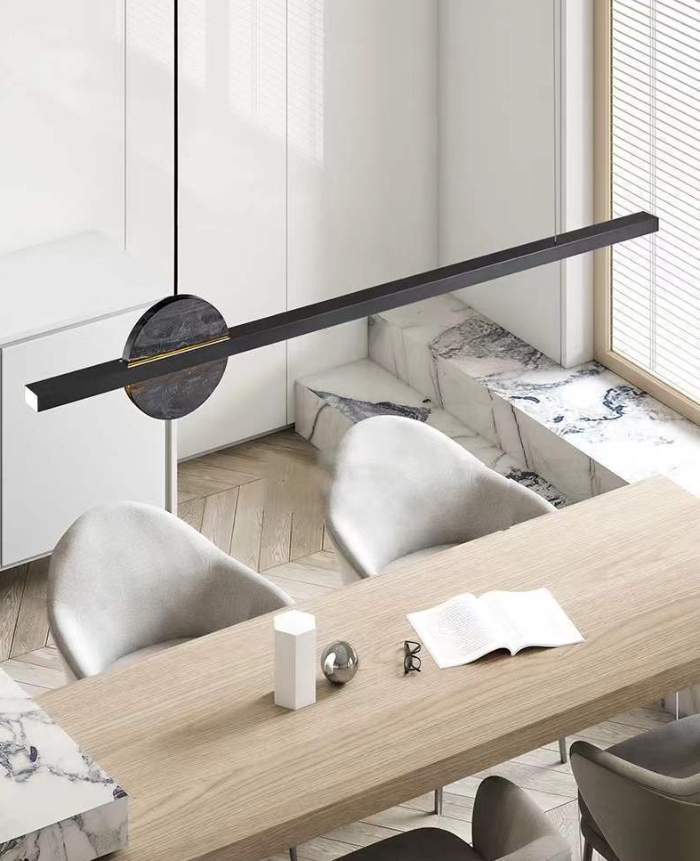 Светильник DZN-13839 ЧЕРНЫЙ + ЧЕРНЫЙ МРАМОР ` L1200/H200+1200/1/LED/24W/4000K