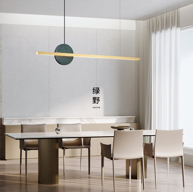 Светильник DZN-13840 ЗОЛОТО + ЗЕЛЁНЫЙ МРАМОР ` L1200/H200+1200/1/LED/.W/4000K