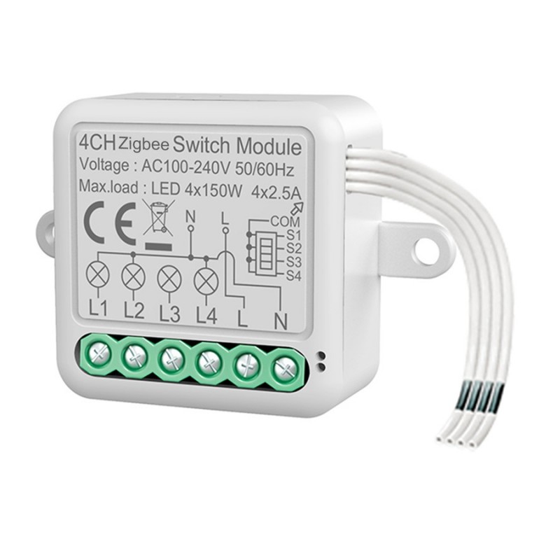 Реле 4-х канальное 4CH WI-FI SWITCH MODULE УМНЫЙ-ДОМ max4*150W max4*2,5A IP20 SPF10540