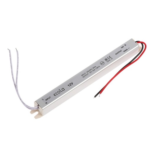 Ecola LED strip Power Supply 25W 220V-12V IP20 длинный и тонкий блок питания для светодиодной ленты