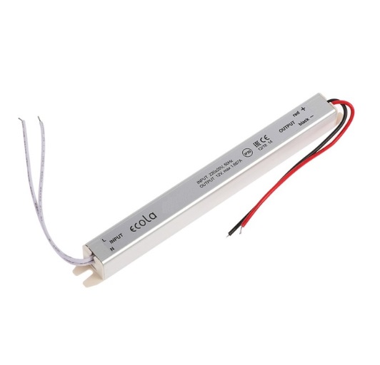 Ecola LED strip Power Supply 20W 220V-24V IP20 длинный и тонкий блок питания для светодиодной лент