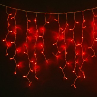 Гирлянда БАРОМА КРАСНЫЙ Ш:2,4 м, В:0,6 м, нить темная, LED-120-220V, контр. 8 р. 671597