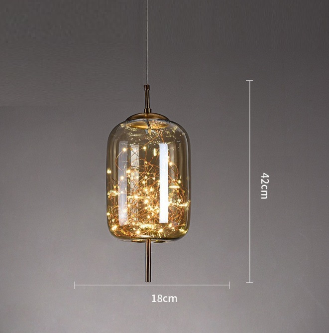 Светильник DZN-13103 ЗОЛОТО ` D180/H420+1500/1/LED/24W/3000K SANTA