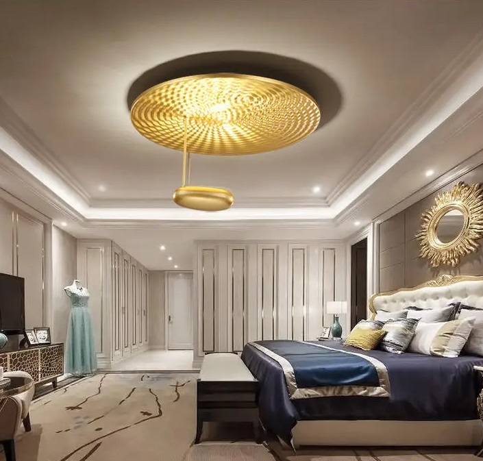 Светильник потолочный ElegantLight DZN-10479 ЗОЛОТО + ЗОЛОТО ` D600/H340/1/LED/10W/2800K COSMIC ANGE