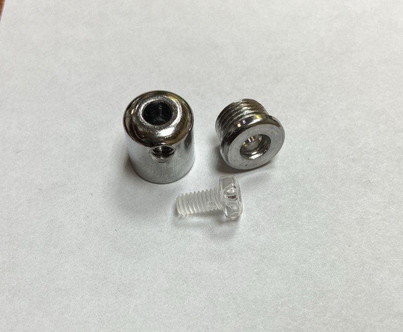 Крепеж цилиндр М10 (хром) для провода 48838