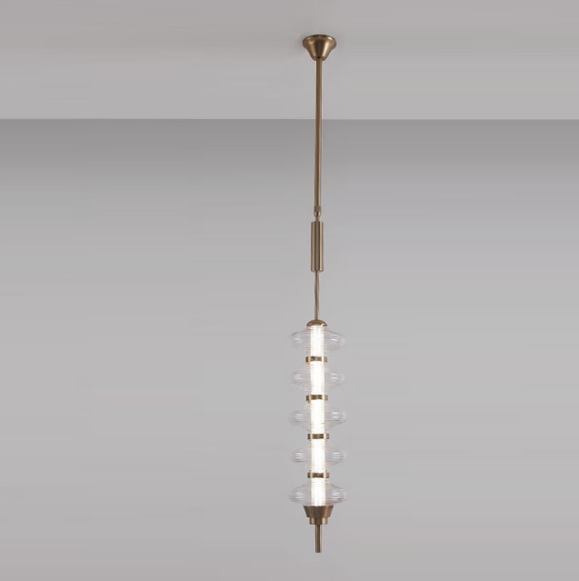 Светильник ElegantLight DZN-13247 БРОНЗА/ПРОЗРАЧНЫЙ ` D180/H700+800/1/LED/15W/4000K AUIS