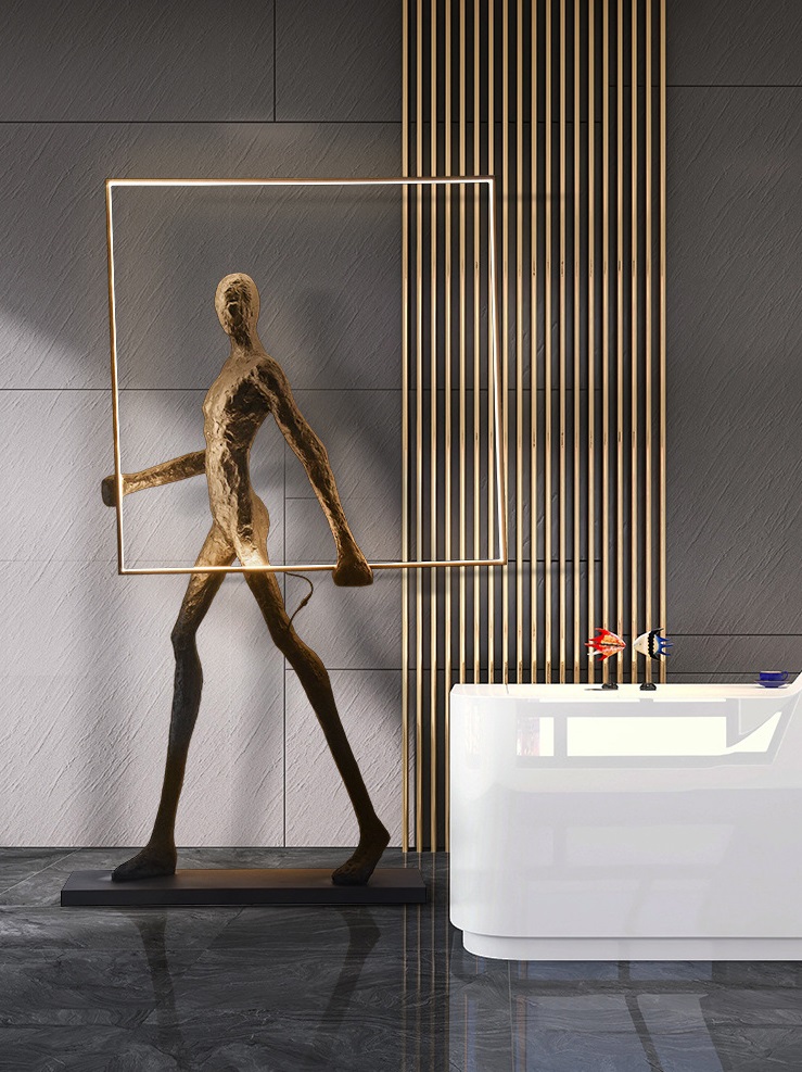 Светильник торшер-маникен DZN-11288 ЧЕРНЫЙ ` D980*200/H1500/1/LED/30W/2800K MANIKIN