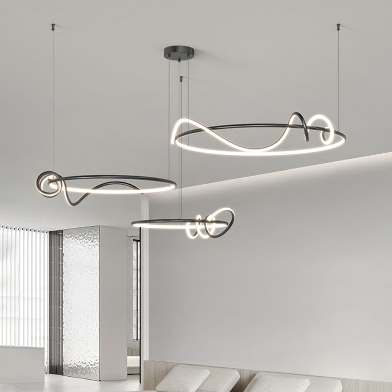 Светильник DZN-13327 ЧЕРНЫЙ ` D800+600+500/H1500/3/LED/75W/4500K RAFFEL