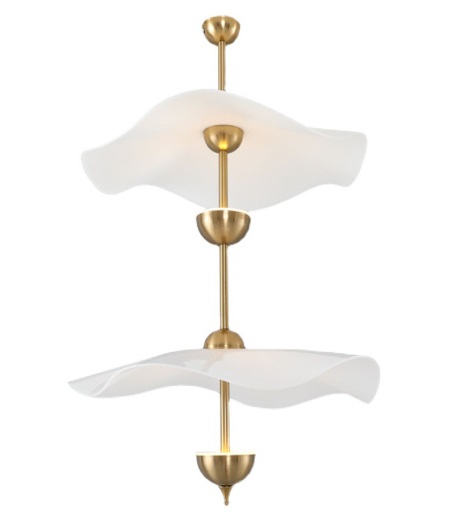 Светильник DZN-65045 БЕЛЫЙ + ЗОЛОТО ` D400/H700/2/LED/6W/4500K ENVOLEE