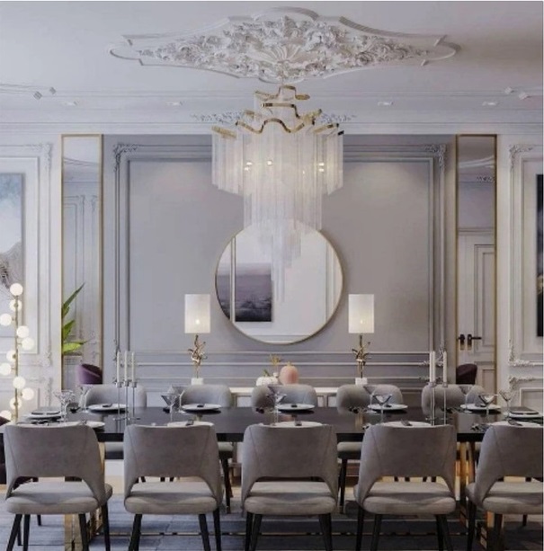 Светильник подвесной SAPFIR SPF-8578 ЗОЛОТО ` D800/H1500/12/E14/40W 23-01 COVER