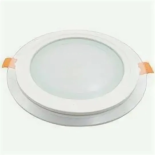 Ecola LED downlight встраив. Круглый даунлайт со стеклом и подсветкой с драйвером 6W 220V 2700K