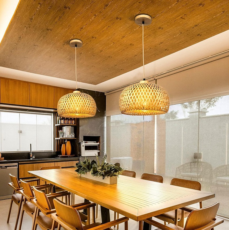 Светильник DZN-51559 РОТАНГ ` D600*300/H1500/1/E27/40W RATTAN WABI-SABI 24-08