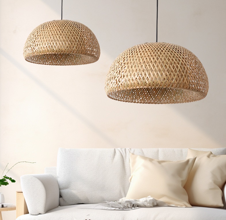 Светильник DZN-51559 РОТАНГ ` D600*300/H1500/1/E27/40W RATTAN WABI-SABI 24-08