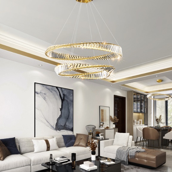 Светильник DZN-54456 ЗОЛОТО ` D800 + 600/H1500/2/LED/.W/4000K