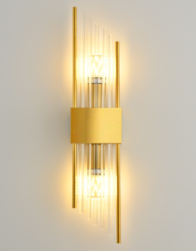 Светильник настенный ElegantLight DZN-4418 GOLD/ЗОЛОТО D110/H600/2/G9/20W NEAT 24-12