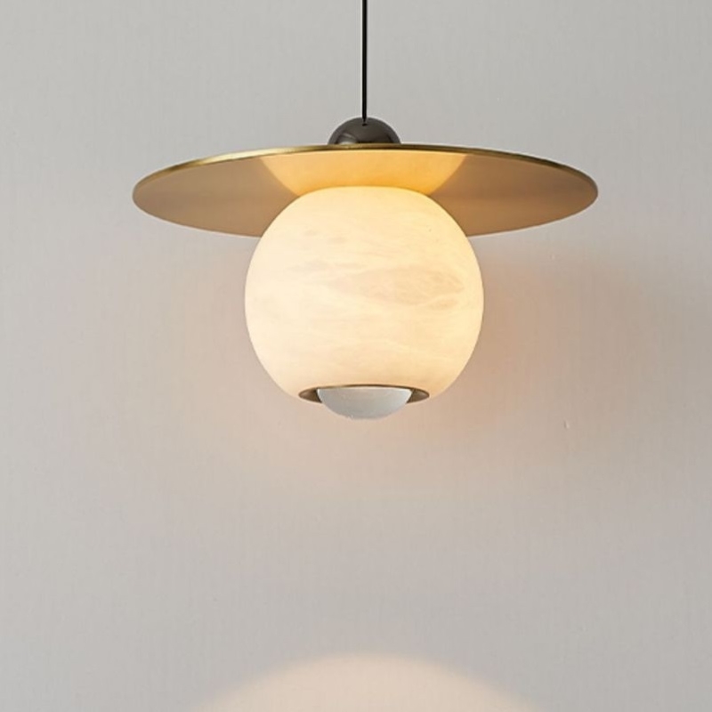 Светильник DZN-65202 ЧЕРНЫЙ + МРАМОР БЕЛЫЙ ` D240/.H1200/1/LED/.W/4500K