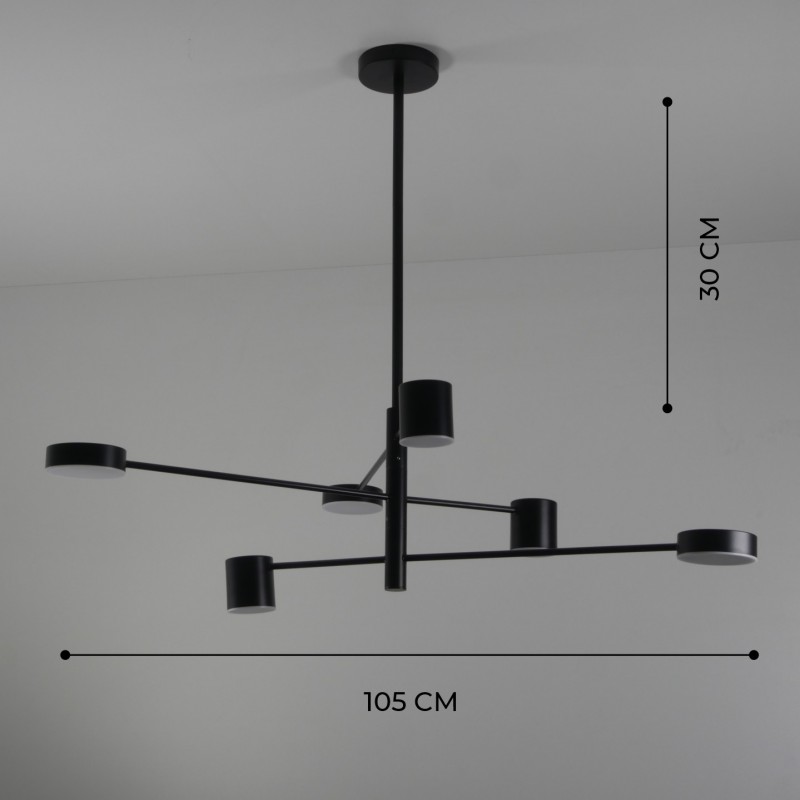 Светильник DZN-1-6-119 ЧЕРНЫЙ ` D1050/H300/6/LED/36W/4000-4500K 23-04 (1)