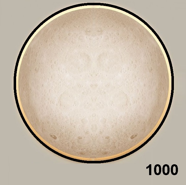 Светильник DZN-15826 ЧЕРНЫЙ ` D1000/H40/1/LED/38W/4500K COSMOS-MOON 24-03