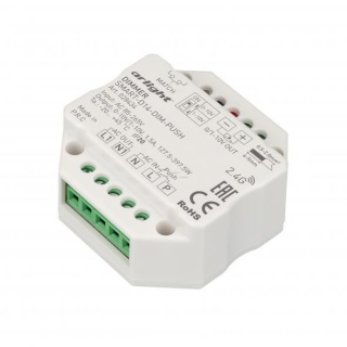 Диммер SMART-D14-DIM-PUSH (230V, 1.5А, 0-10V, 2.4G)