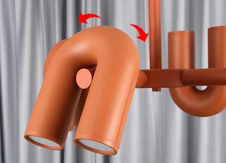 Светильник DZN-65241 КРАСНЫЙ ` D600 /H375+2000/8/LED/56W/4000K CIRKUS