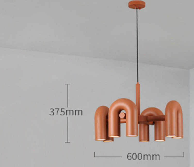Светильник DZN-65241 КРАСНЫЙ ` D600 /H375+2000/8/LED/56W/4000K CIRKUS