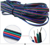 Кабель 15240 для RGB ленты 20AWG 4-PIN 0.5мм медный (RGB кабель)