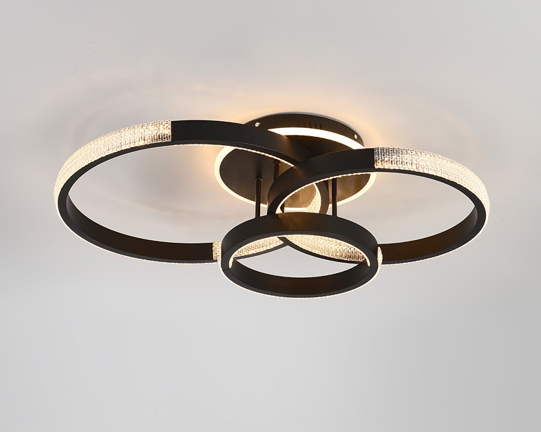 Светильник SAPFIR (2202-500-3BK) SPF-9408 ЧЕРНЫЙ D750*720/H110/3/LED/2*90W без ПДУ TERRA 24-12