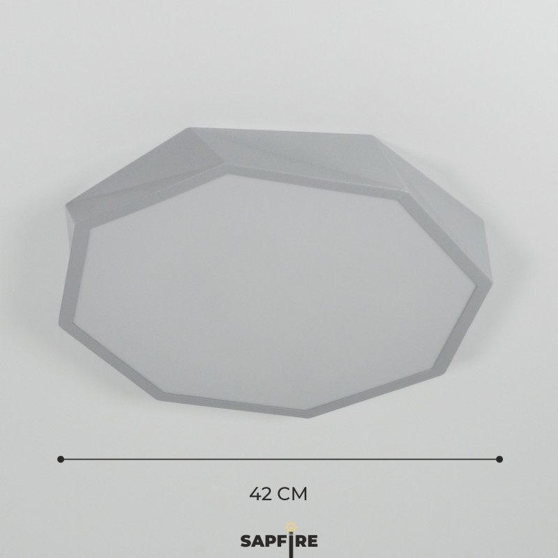 Светильник потолочный SAPFIR SPF-9499 СЕРЫЙ ` D420/H50/1/LED/40W 2.4G COSMOPOLITAN SPFD