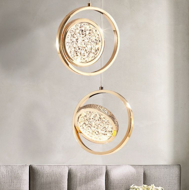 Светильник ElegantLight DZN-36965 ЗОЛОТО ` D230/H1200/1/LED/8W/4500K NAINA 24-11