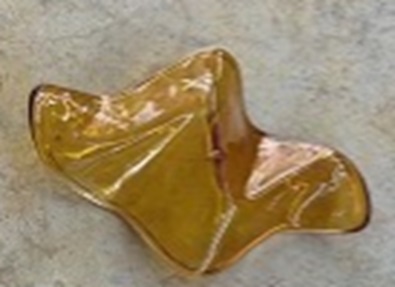 Декоративный элемент для инсталляции H100 стекло золото (трос 2000 мм и крепление к потолку) 24-11