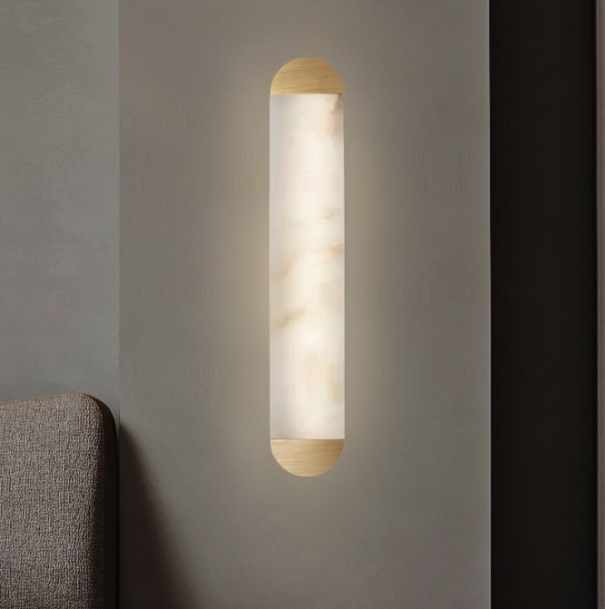 Светильник настенный DZN-52830 ЗОЛОТАЯ БРОНЗА / МРАМОР ` D120/H800/1/LED/10W/3000K ENDLESS