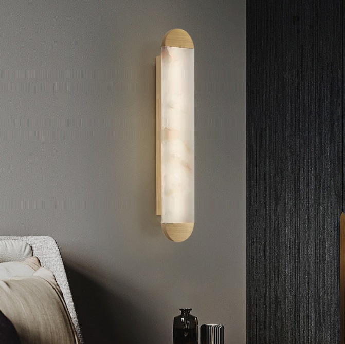 Светильник настенный DZN-52830 ЗОЛОТАЯ БРОНЗА / МРАМОР ` D120/H800/1/LED/10W/3000K ENDLESS