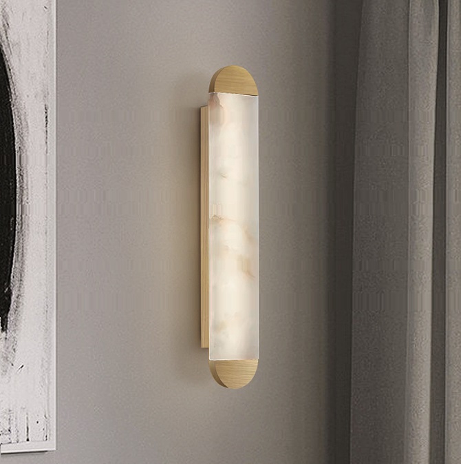 Светильник настенный DZN-52830 ЗОЛОТАЯ БРОНЗА / МРАМОР ` D120/H800/1/LED/10W/3000K ENDLESS