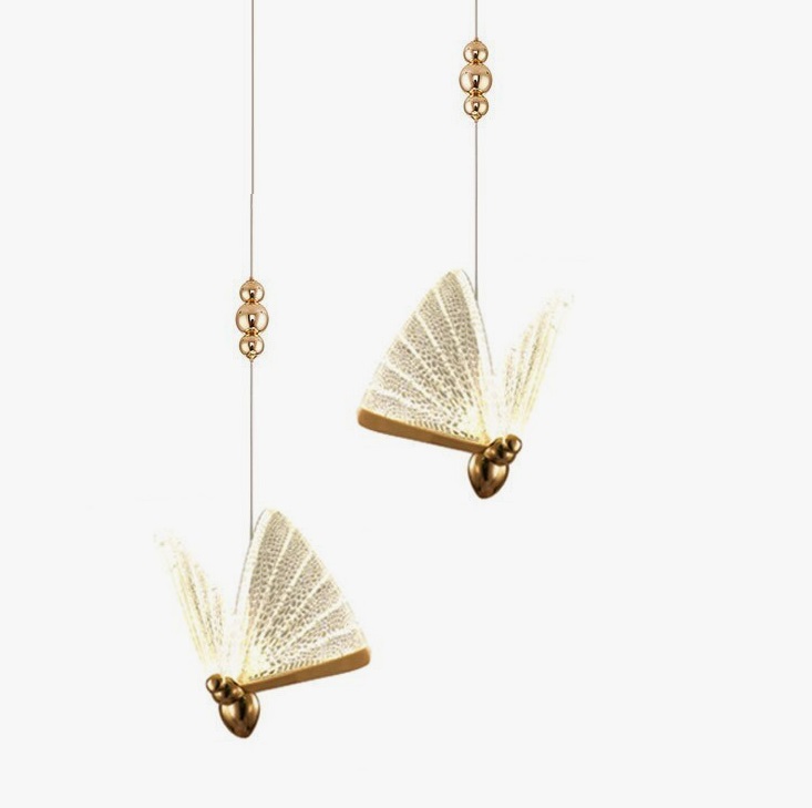 Светильник DZN-65278 ЗОЛОТО ` D170/H1500/2/LED/.W/3000K BUTTERFLY