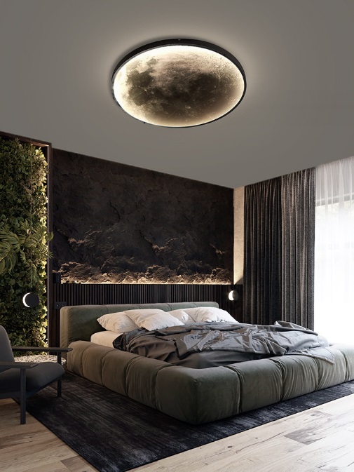 Светильник DZN-12570 ЧЕРНЫЙ ` D600/H40/1/LED/25W/4500K COSMOS-MOON 24-09