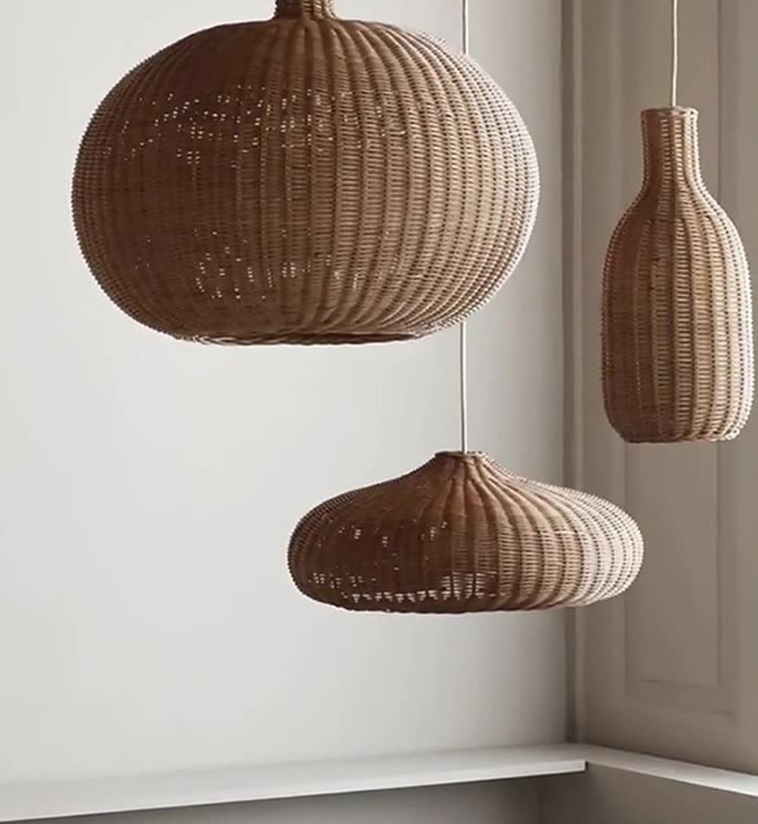 Светильник DZN-13613 РОТАНГ ` D550/H400+1200/1/E27/40W RATTAN2